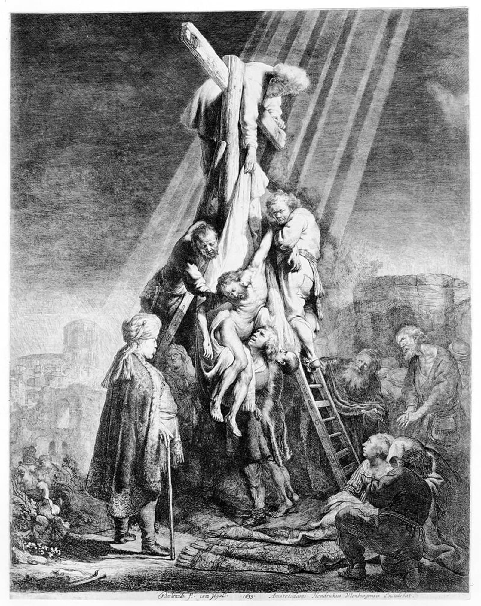 Serendipitp No Frame Vintage Wall Art Canvas Nordic Poster Canvas Print Picture The Deposition By Rembrandt Van Rijn Wall Art Poster For Home Decor 60X90cm