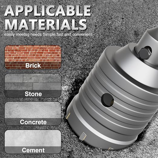 Broca para concreto 4-1/2" con núcleo de acero tungsteno SDS Plus miniatura 6