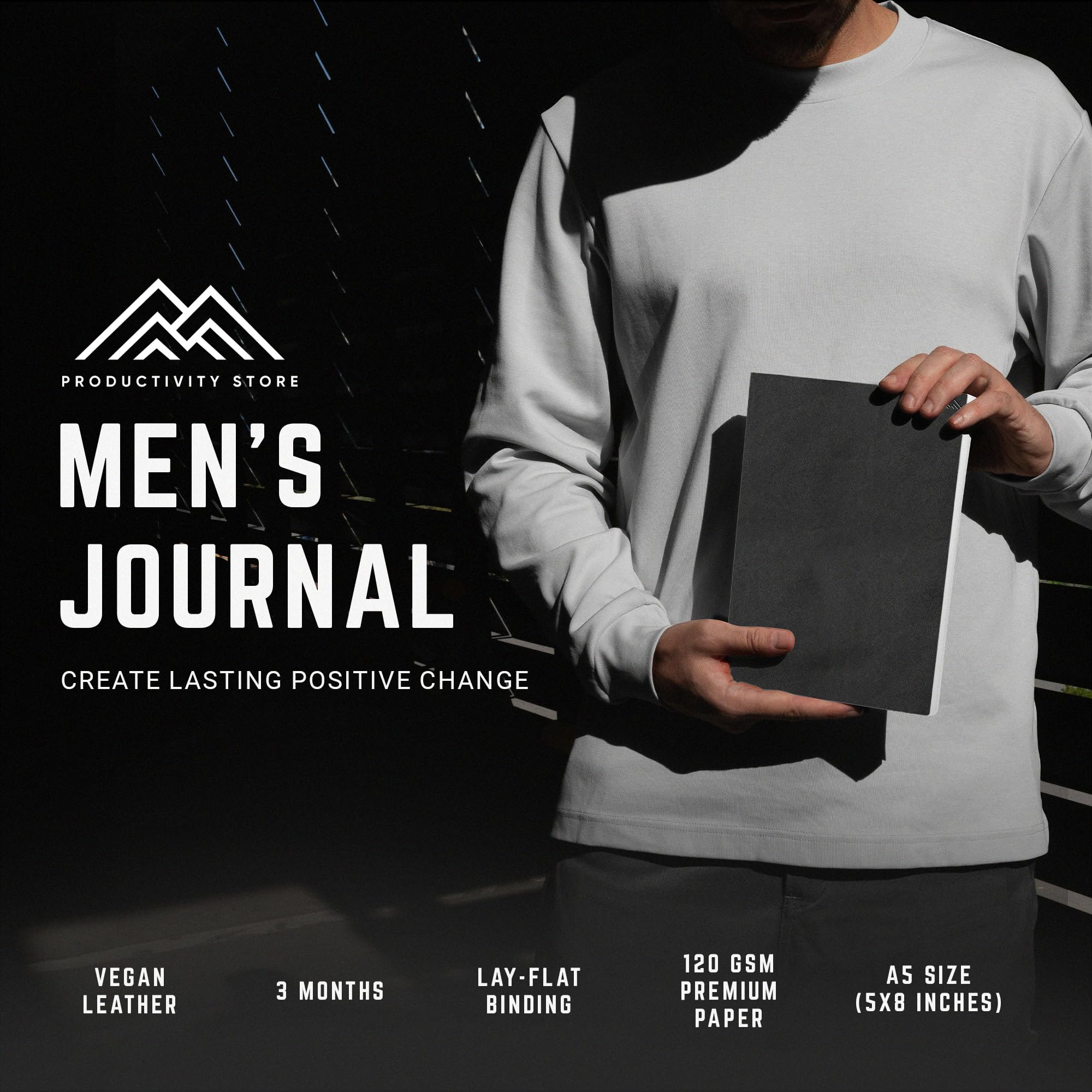 Better Man Jounral - Diario de gratitud - Diario de 5 minutos - Diario de manifestación de reflexión para diario de atención plena y cuidado personal - Diario de objetivos/gratitud guiada para hombres