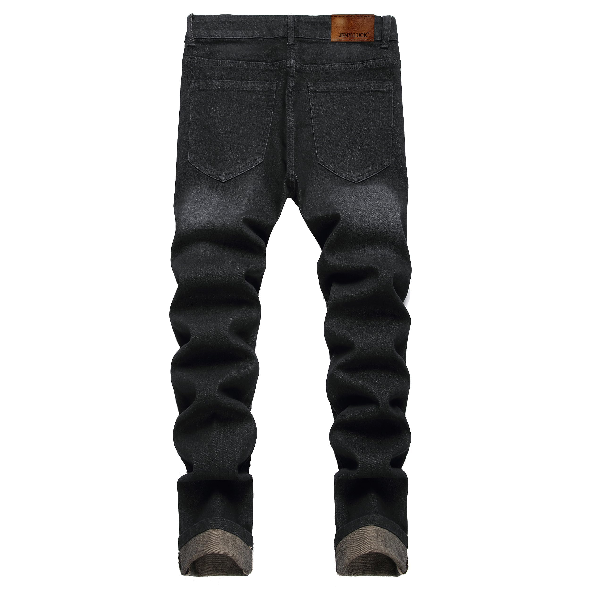 Pantalones vaqueros ajustados para hombre, ajustados, ajustados, ajustados, ajustados, ajustados, de cintura flexible, pantalones vaqueros informales, de diseño ajustado, pantalones vaqueros, E#black
