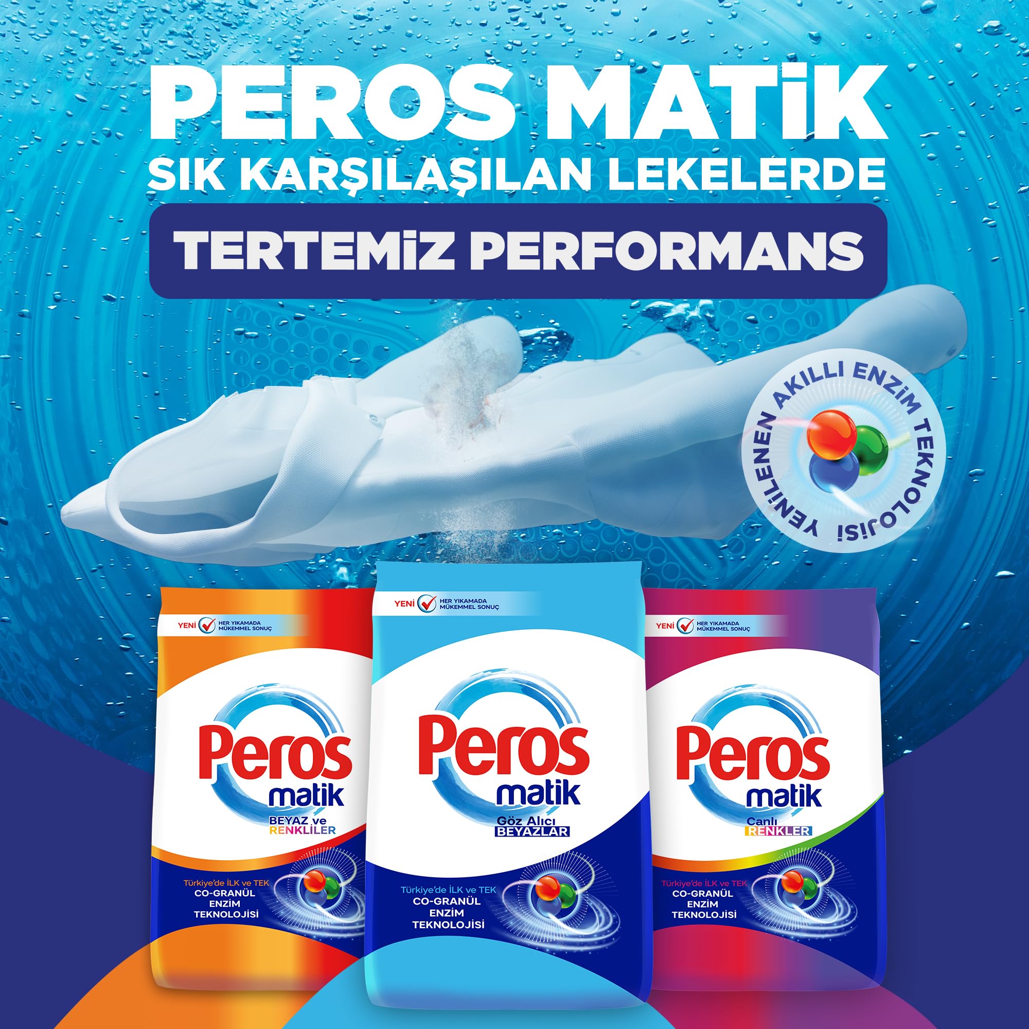 Peros Toz Çamaşır Deterjanı Göz Alıcı Beyazlar 1500 G