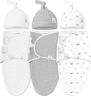 KeaBabies 3-Pack Organic Swaddles for Newborns Girls, Boys with Hats - Soft Cotton Baby Sleep Sacks 0-3 Months, Breathable Baby Hats and Swaddles 0-3 Months, Newborn Essentials Must Haves (Nordic) Global Organic Textile Standard OEKO-TEX STANDARD 100 Global Organic Textile Standard Global Organic Textile Standard Global Organic Textile Standard