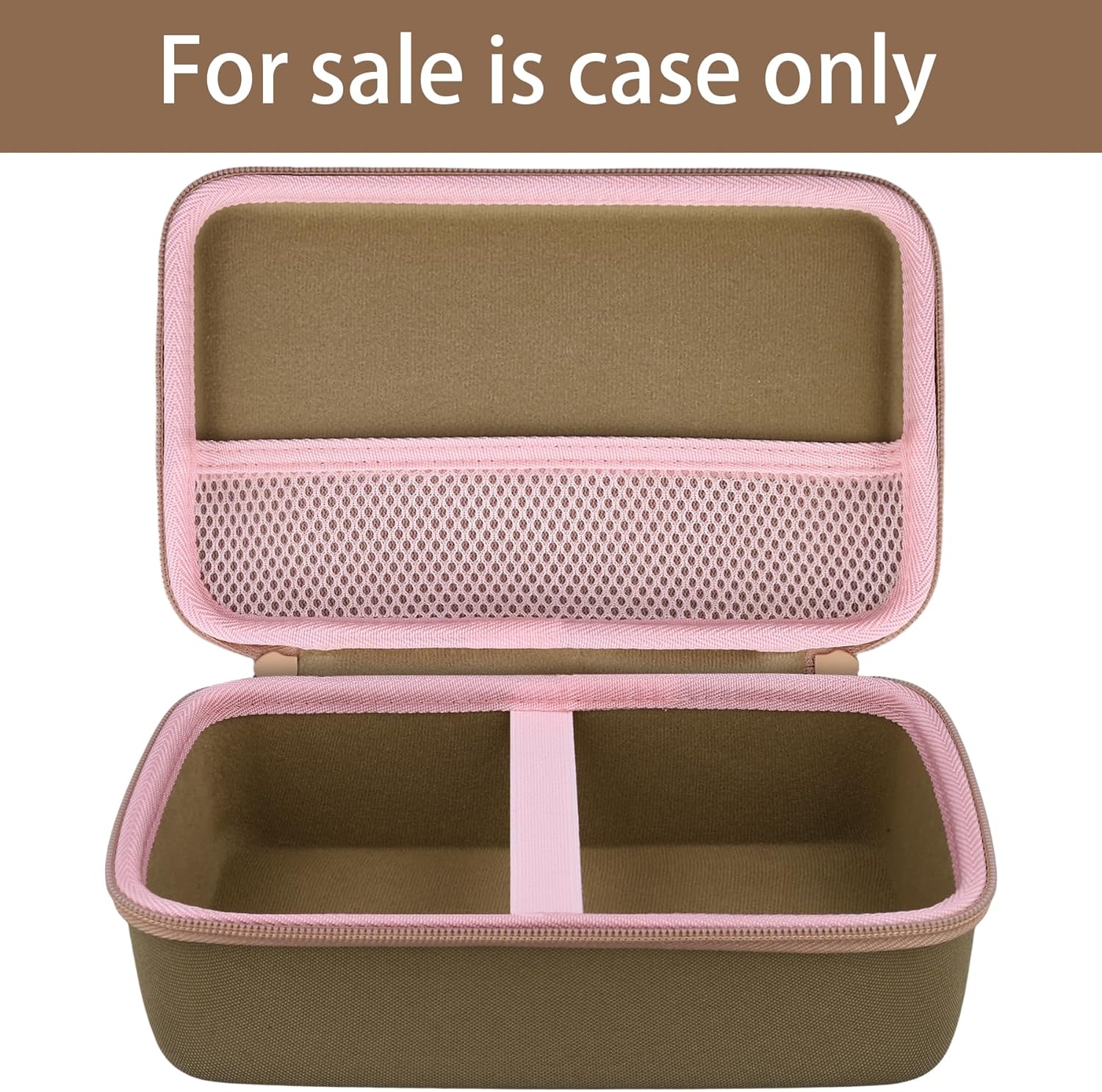 co2CREA Hard Travel Case for Anker Soundcore Boom 3i Speaker, Shockproof Protective Storage Bag with Handle and Mesh Pocket, Brown Case - Image 5