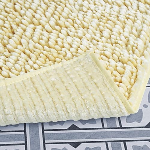 Miniatura 4 de Alfombrilla de baño Laura Ashley Butter Chenille 17 "x 24", amarillo