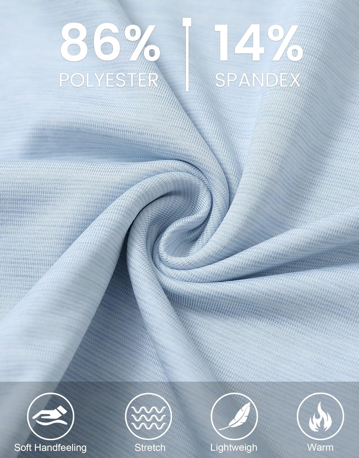 M MAELREG Quarter Zip Pullover Men Dry Fit Brushed Performance Long Sleeve Mock Neck Sports Golf 1/4 Zip Sweatshirts for Men - Image 5