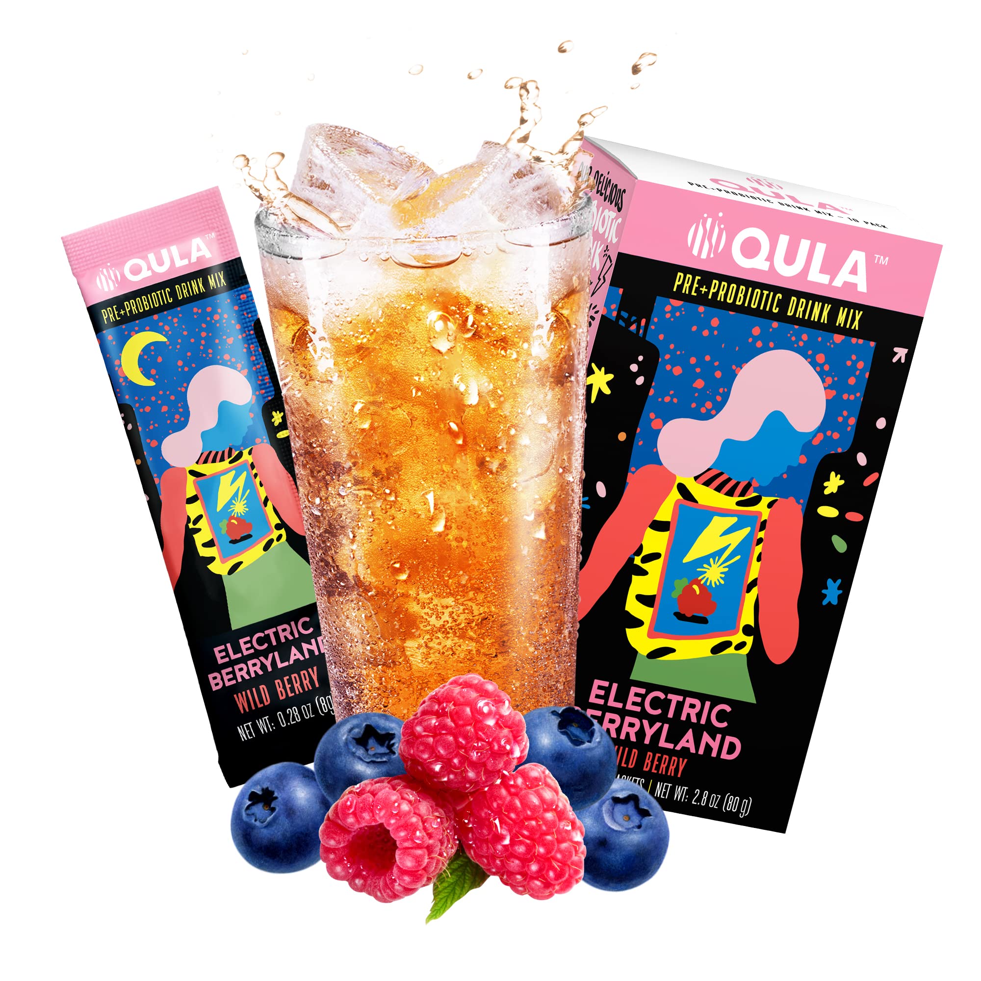 Buy QULA Pro + Prebiotic Powder Drink Mix, Pre and Probiotics for
