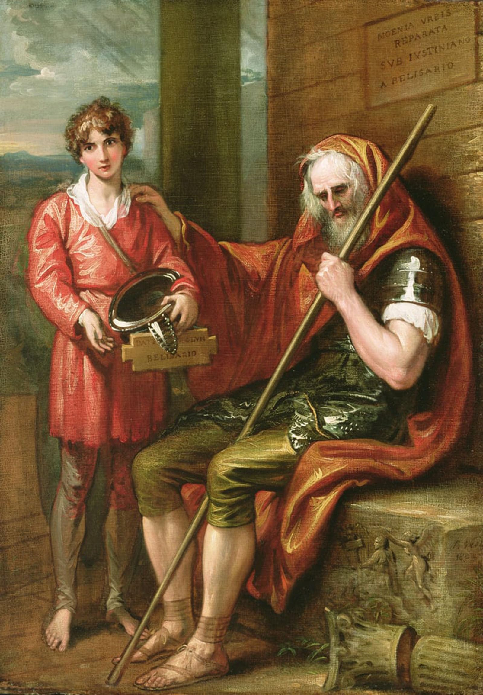 POSTERIIk Famous Print Pop Art Wall Art Graffiti Belisarius and the Boy by Benjamin West Art Prints for Home Decor 60x90cm
