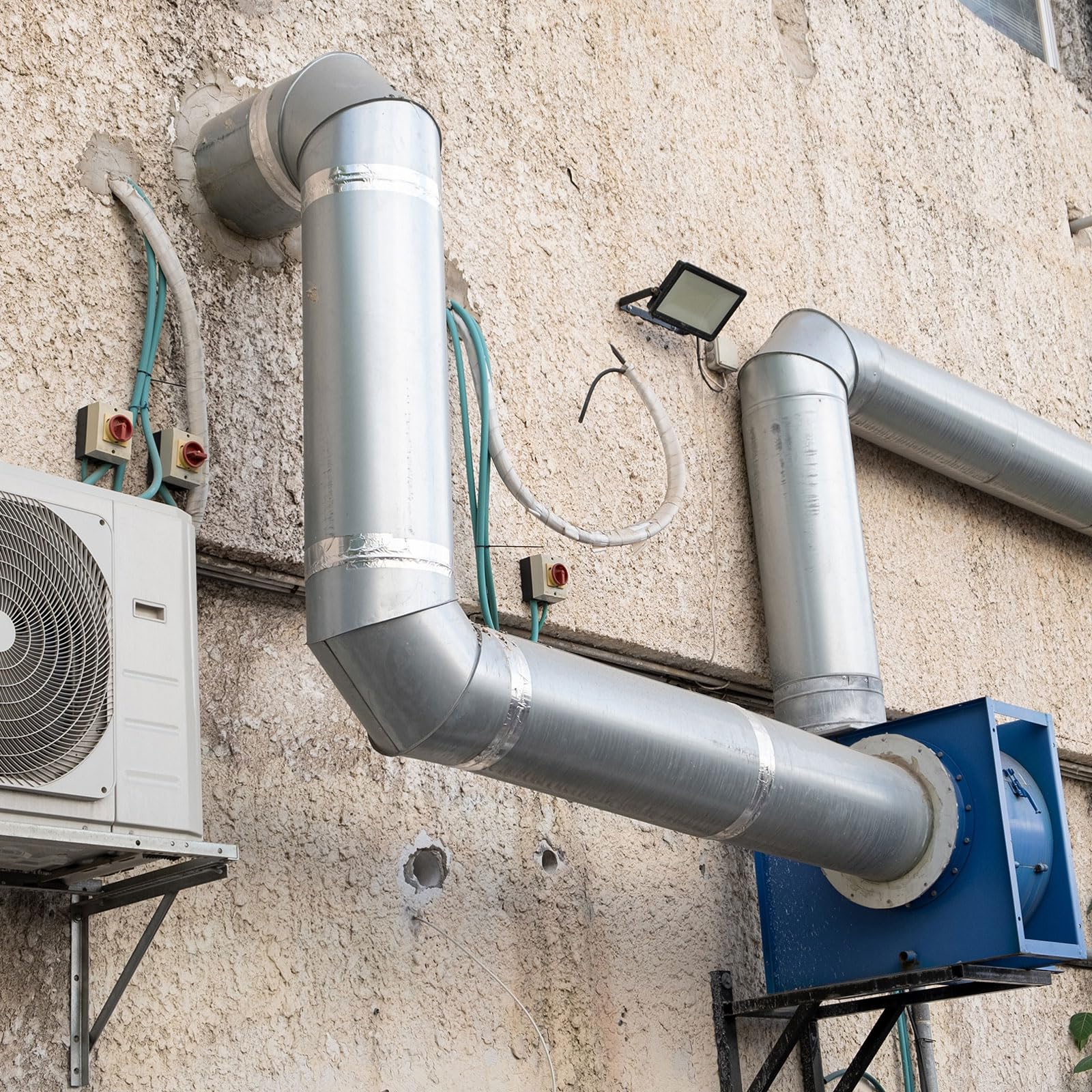 PATIKIL 7 90 Codo De Conducto De Pulgadas De Diámetro Exterior A Grados, Conector De Tubo De Chimenea De Ventilación HVAC Adaptador De Hierro Galvanizado Con Extremo Engarzado Para Escape