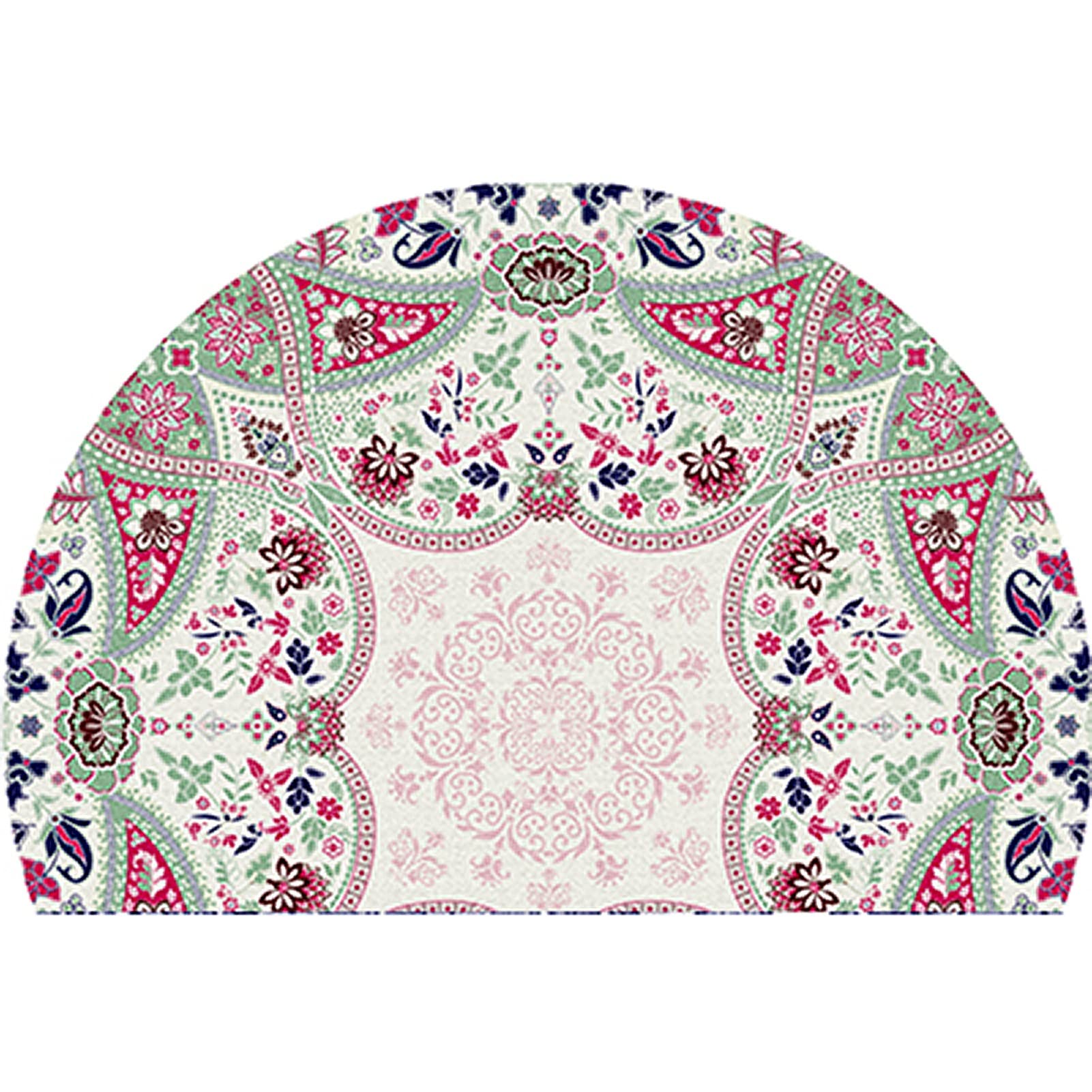 Tapis d'entrée demi-cercle rétro pour une maison propre et chaleureuse
