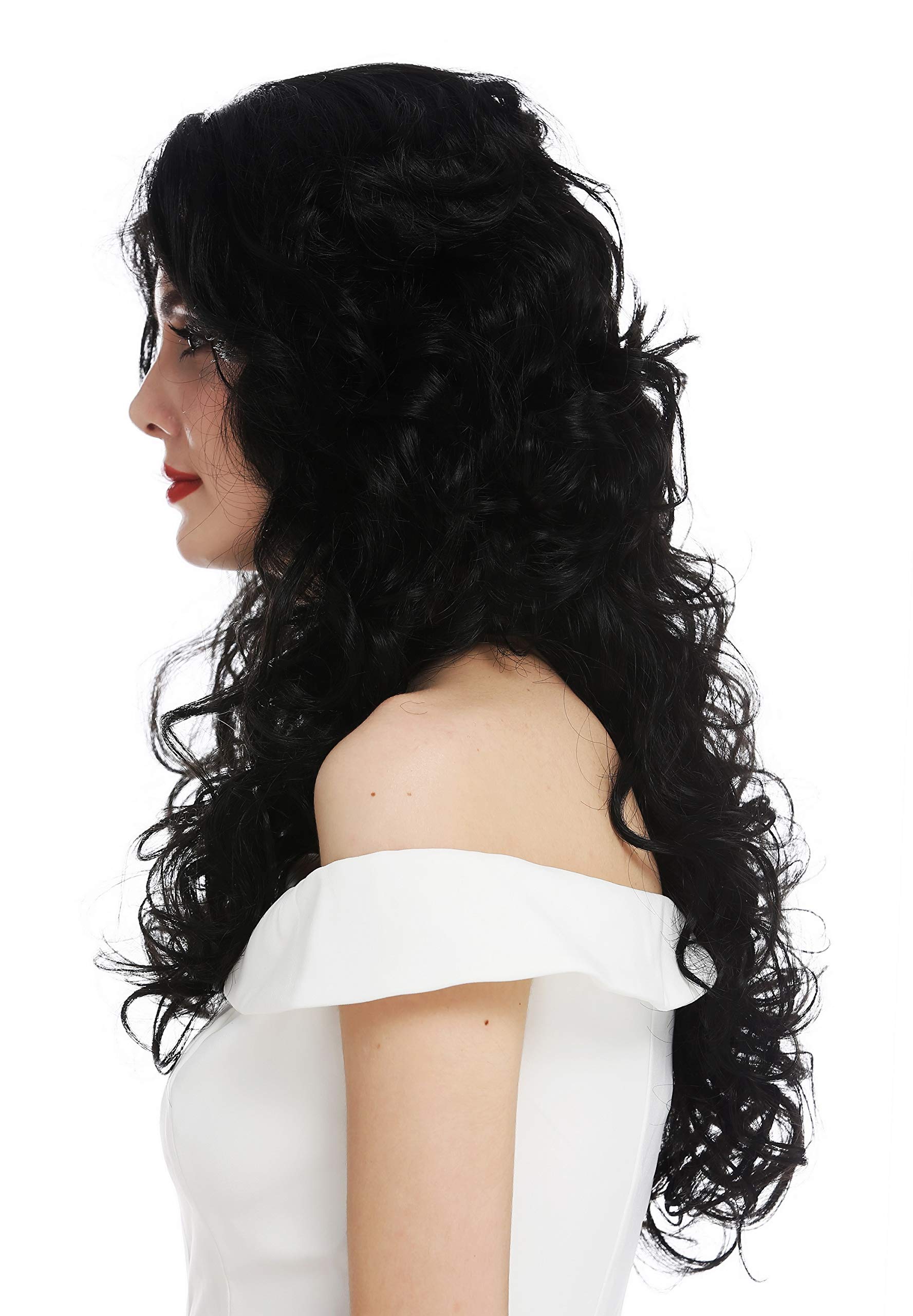 WIG ME UP - TYM-1409-LF-1 wig women's wig lace front long voluminous curls curly black, black (1) - Image 3
