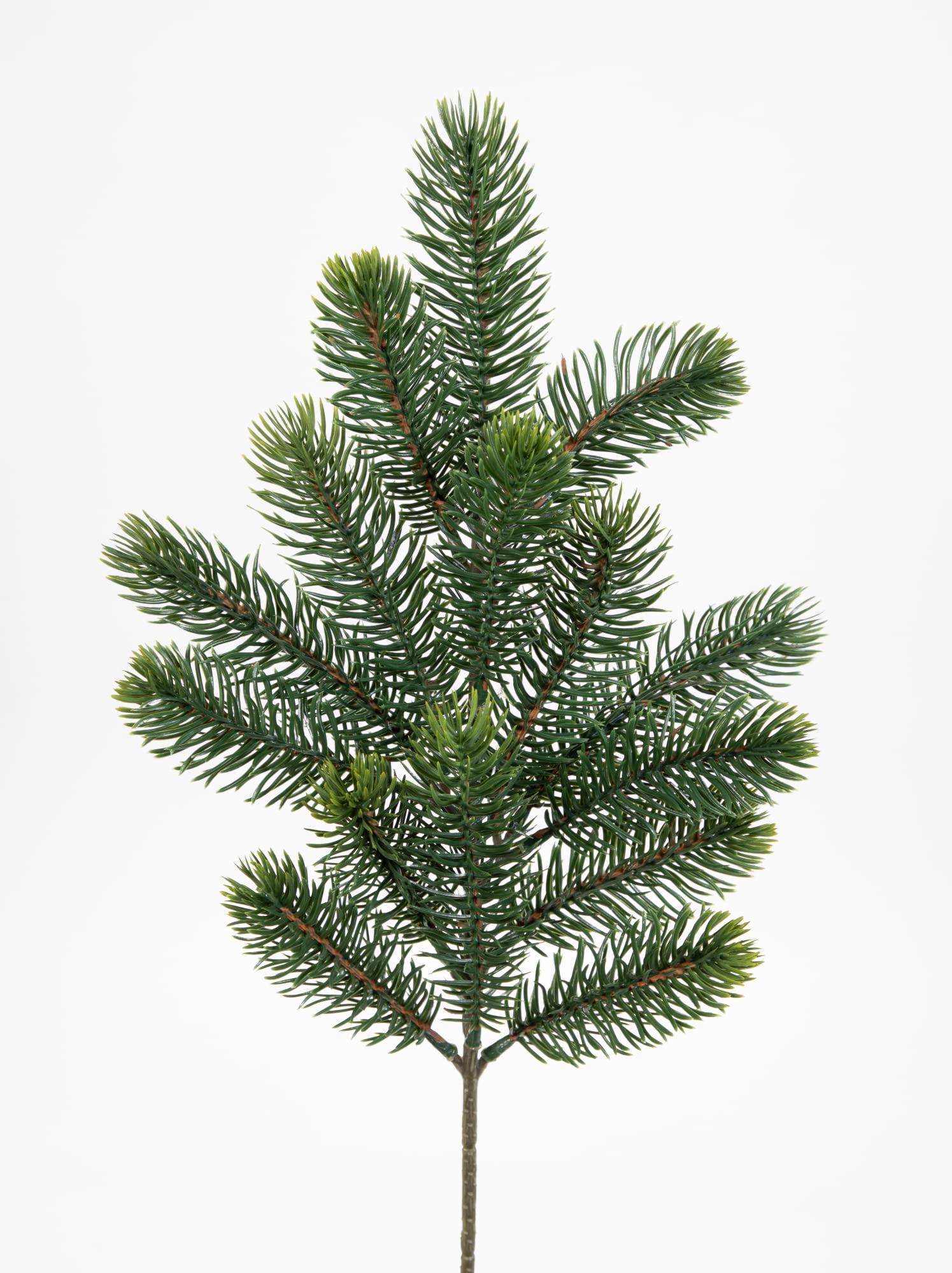 Seidenblumen Roß 12 Stück - Kunststoff-Tannenzweig Premium 50cm / 15 Tips YF künstliche Tannenzweige Kunststoff 100% PE Spritzguss