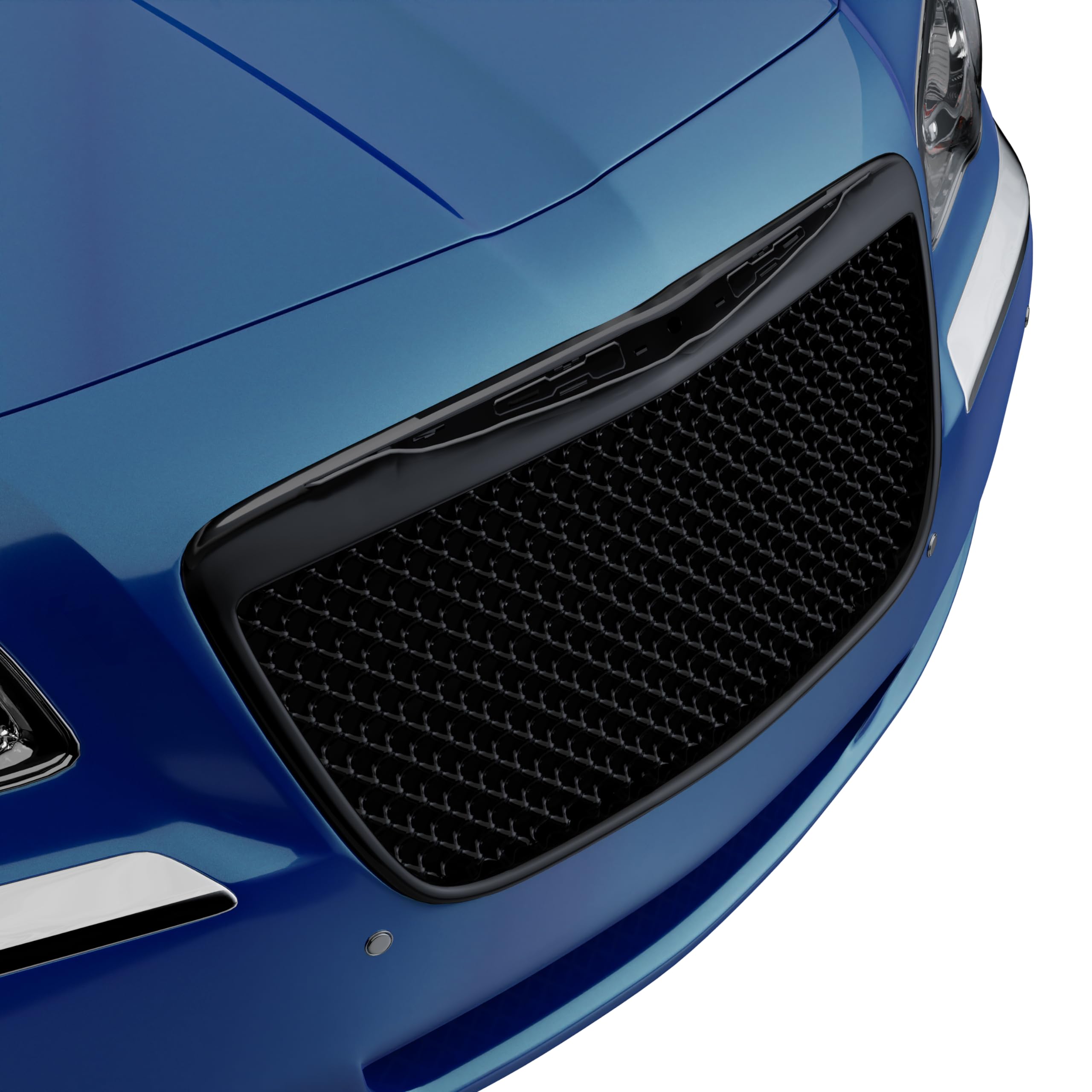 Armordillo Mesh Style Front Grille|Compatible With 2011-2014 Chrysler 300 / 300C|8719473|Piano Black|Front Hood Bumper Grille