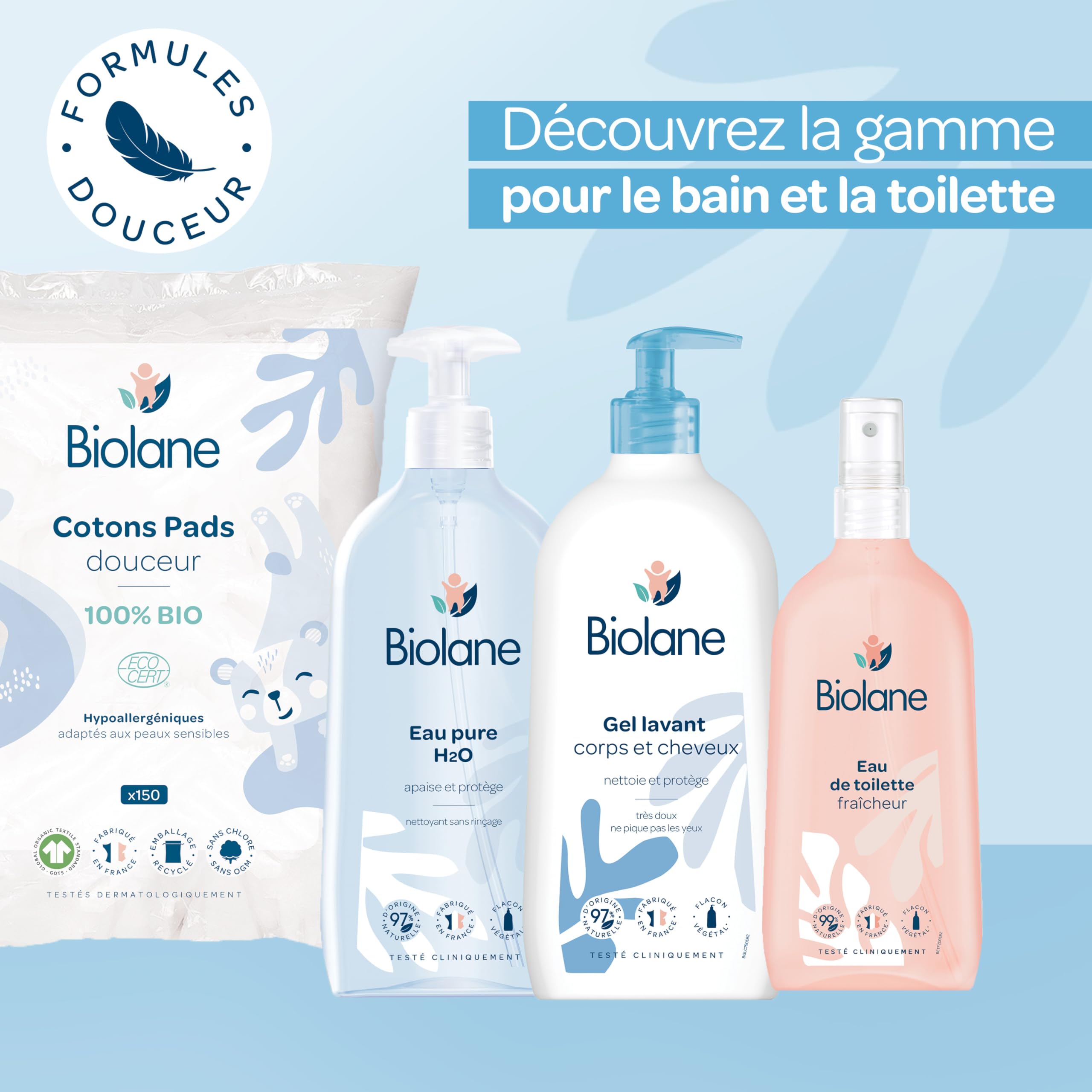BIOLANE Crème Lavante Nourrissante Bébé Corps et Cheveux 750 ml Gel Douche Doux Peau Sensible