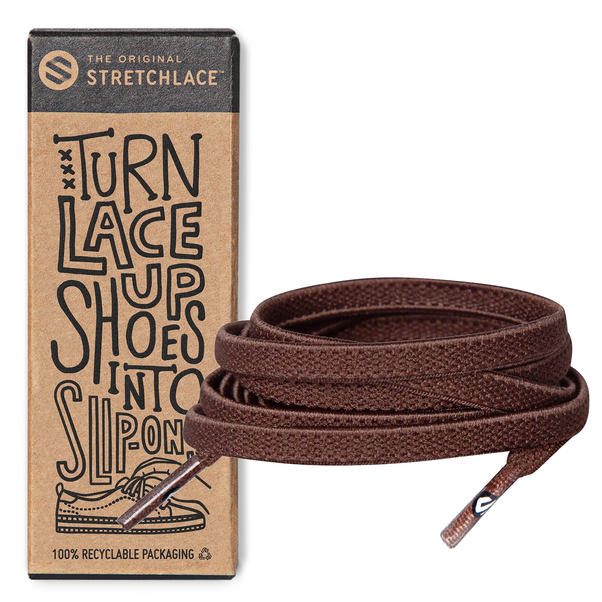 THE ORIGINAL STRETCHLACE | Elastic Shoe Laces | As Seen on Shark Tank | Flat Stretch Shoelaces
