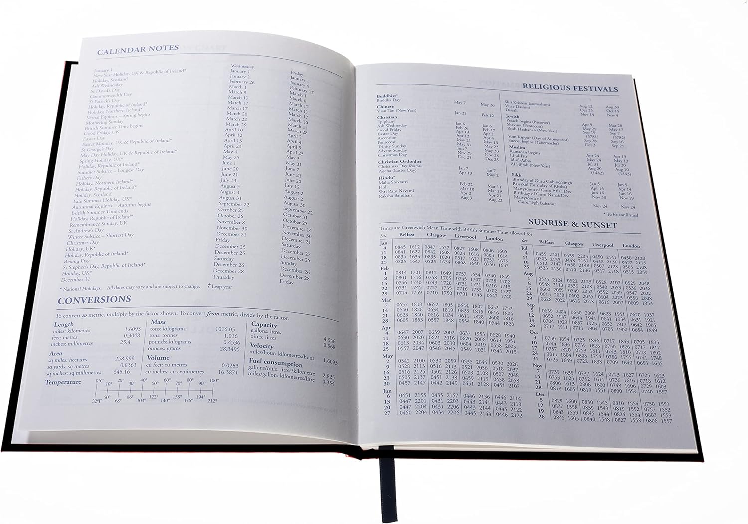 Collins Standard Desk 2025 Diary for Professionals - Quarto Week to View Business Diary (Appointments) - Black - (A36.99-25) - Premium Business Planner with Hardback Leathergrain Covers