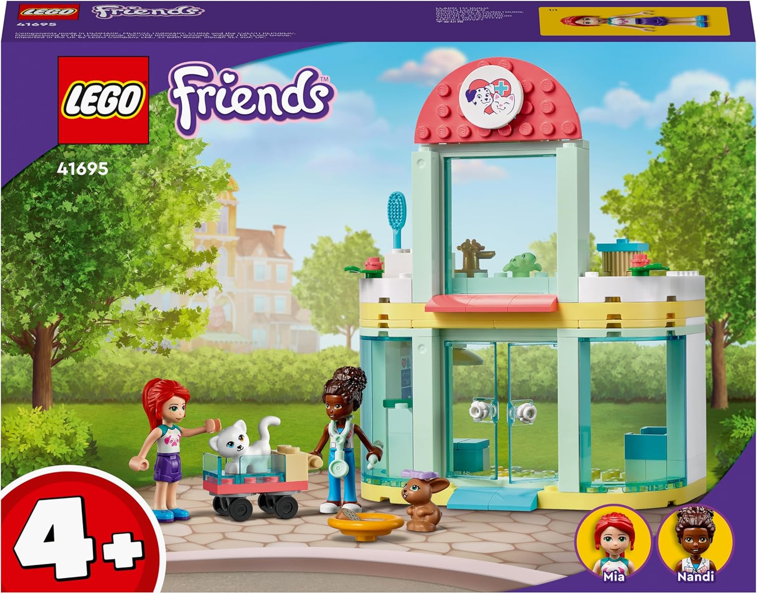 Lego 41695 Friends Pet Clinic, Toy for Boys and Girls +4 Years with Mini Doll and Figures of Kitten and Bunny