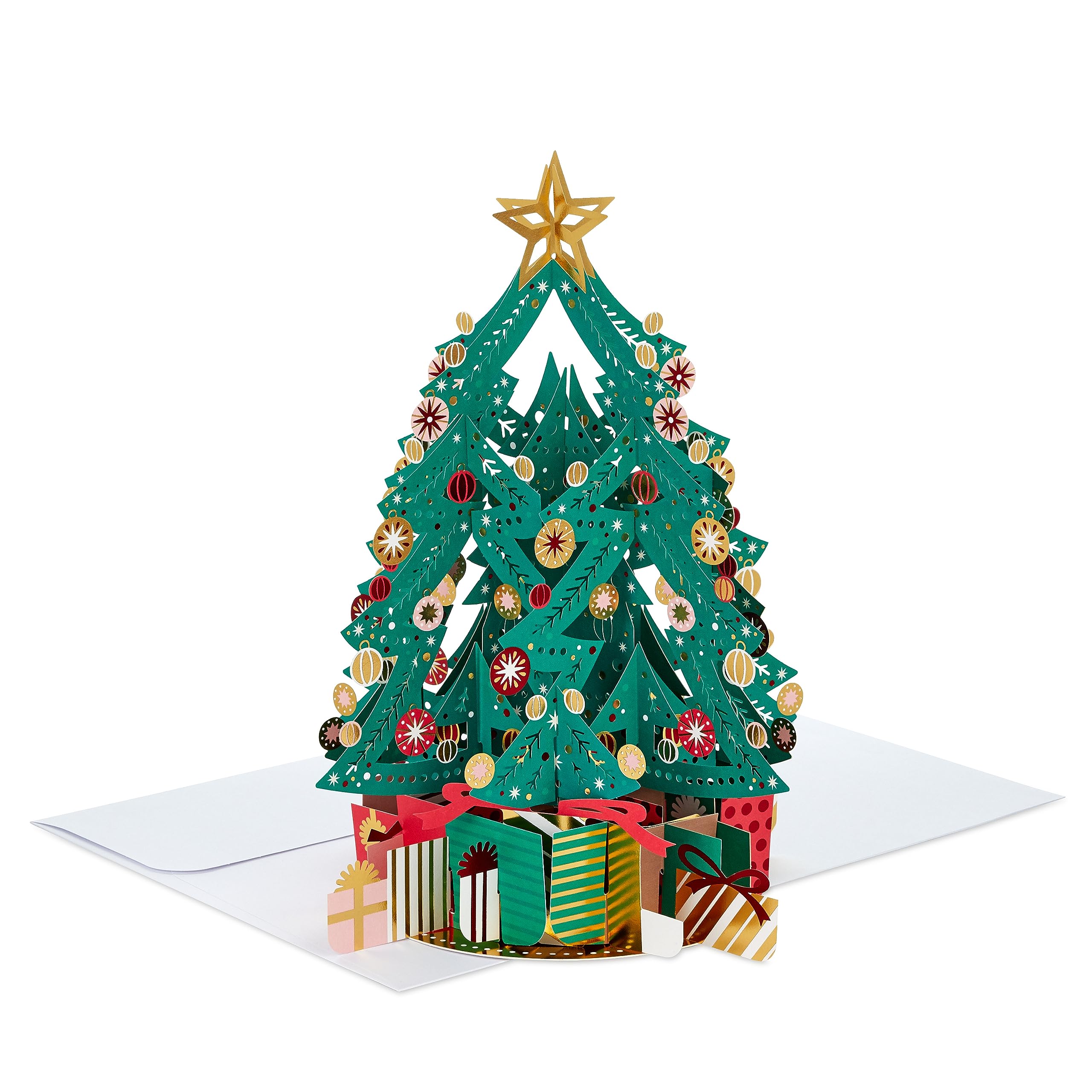 Hallmark Christmas Paper Wonder Card - 3D Festive Tree Design