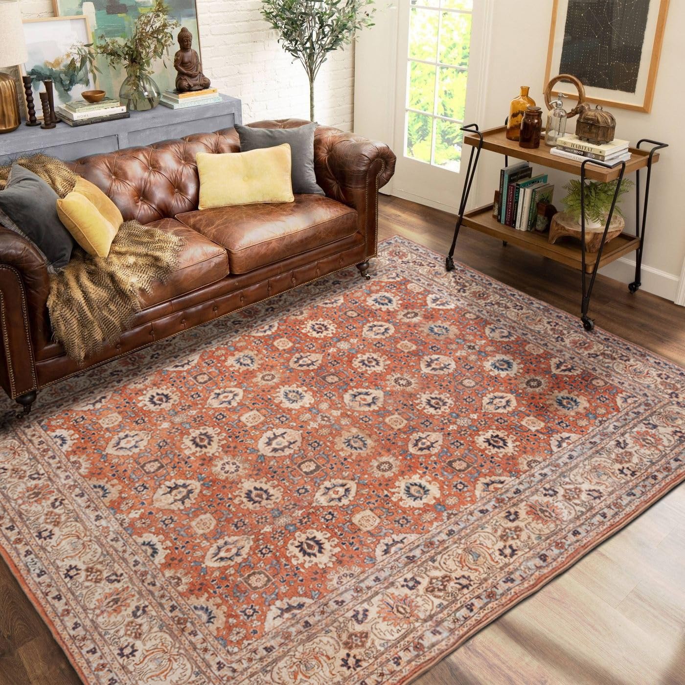 Lbris Area Rug 8x10 Machine Washable Rugs for Living Room Bedroom,Non