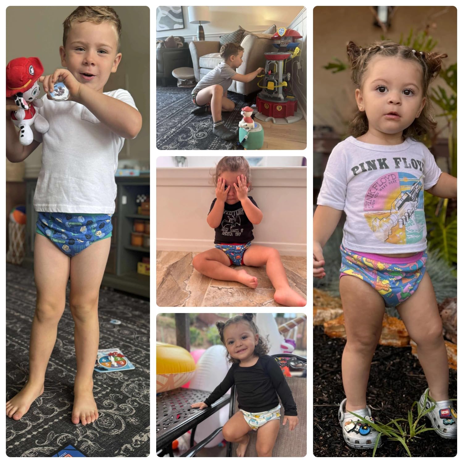 FLYISH DIRECT Calzones de Entrenamiento para niño, Ropa Interior de Entrenamiento para niños y niñas de 100% algodón, Calzoncillos de Aprendizaje Reutilizables, 10 Paquetes, 8 años