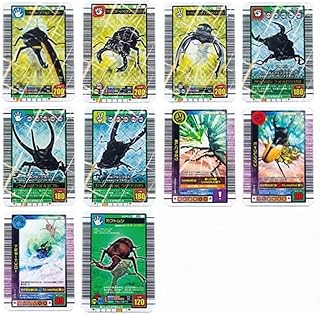 Beetle King Mushiking, Miniature Card, Acrylic, 2 x 10 Types, Full Comp Gacha Capsule Toy