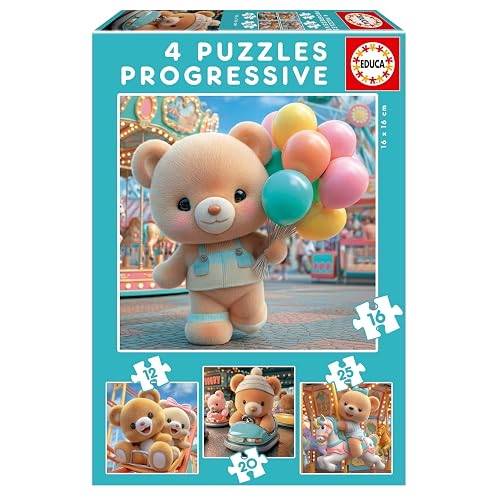 Educa - Set de 4 Puzzles Infantiles progresivos de 12 a 25 Piezas