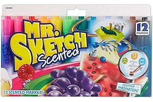 Mr. Sketch Scented Watercolor Markers, Chisel Tip, 12-Count Pack of 20