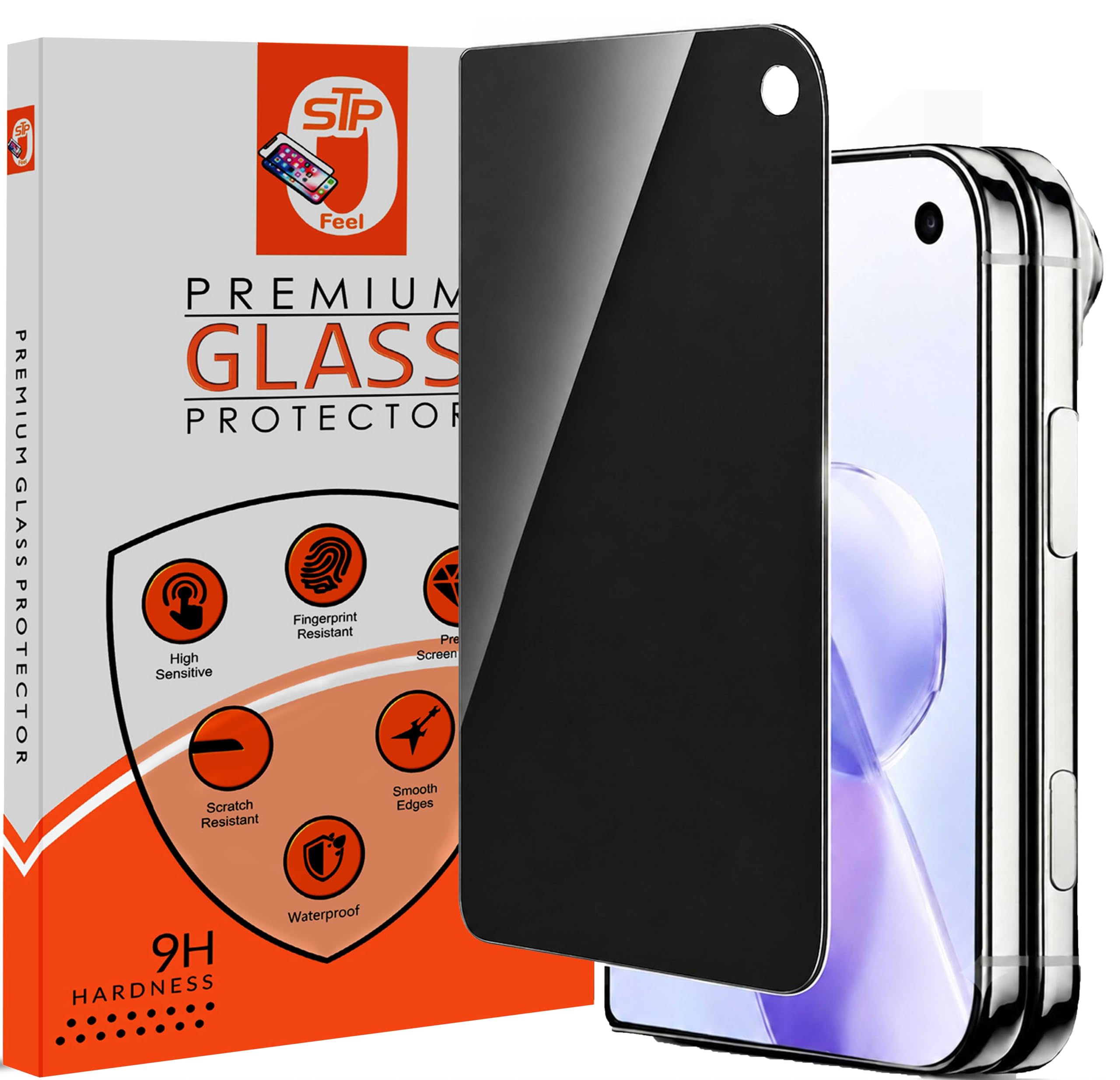 STP FEEL® Premium Grade Privacy Tempered Glass Screen Protector Guard Compatible For Oneplus Nord CE6 lite 5G (6.72 Inch, Pack of 1) Full Edge to Edge Coverage Anti-Spy/Anti-Peeping 9H Hardness — Amazon image 24