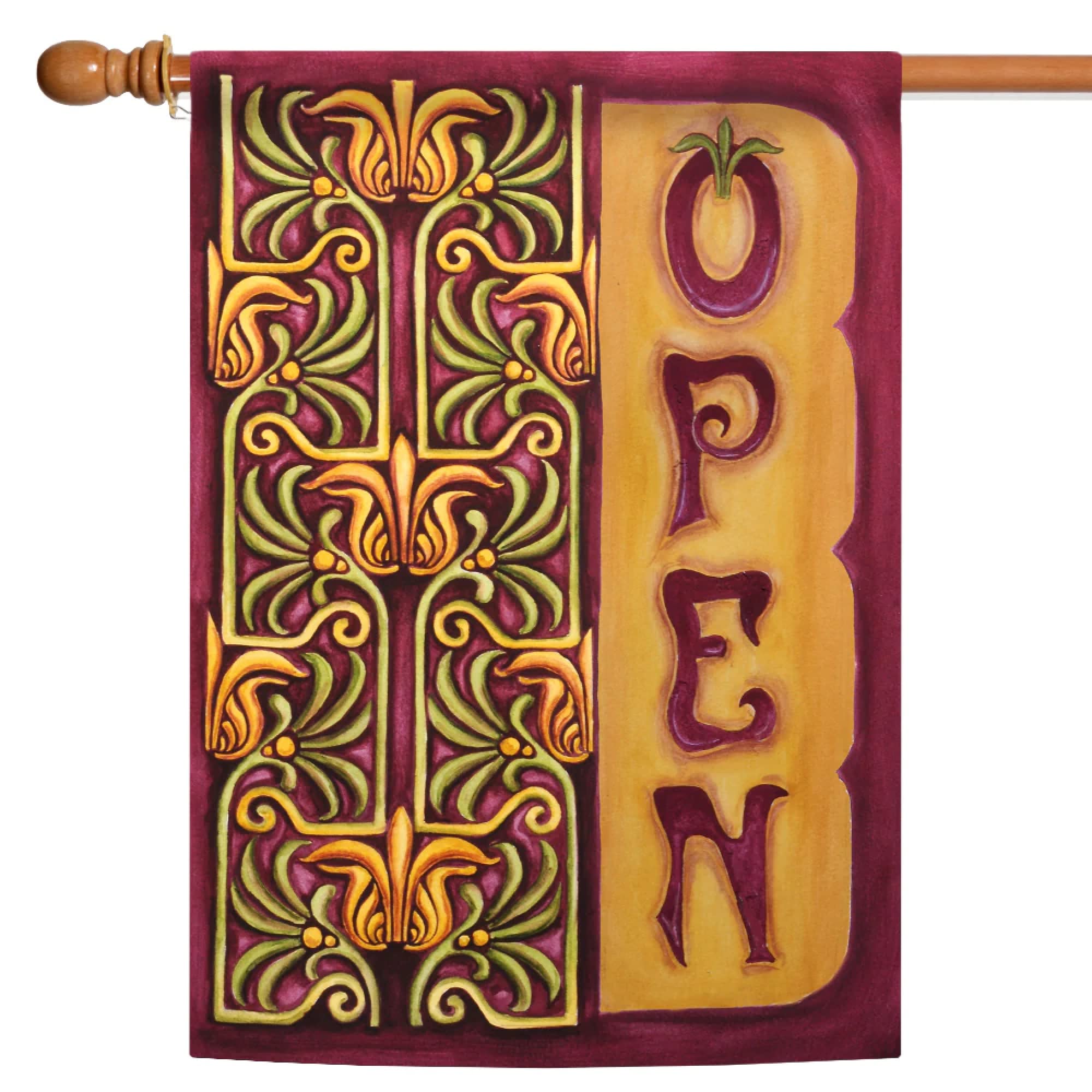 Grand drapeau Toland Home Garden Marchand Collection ornement idéal pour terrasses et cours