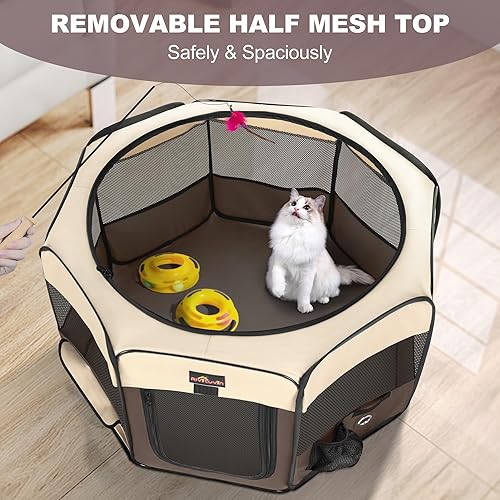 Miniatura 3 de Aivituvin Corralito plegable impermeable para perros, gatos, cachorros, conejos, pollos, tienda de campaña portátil para mascotas para viajes,
