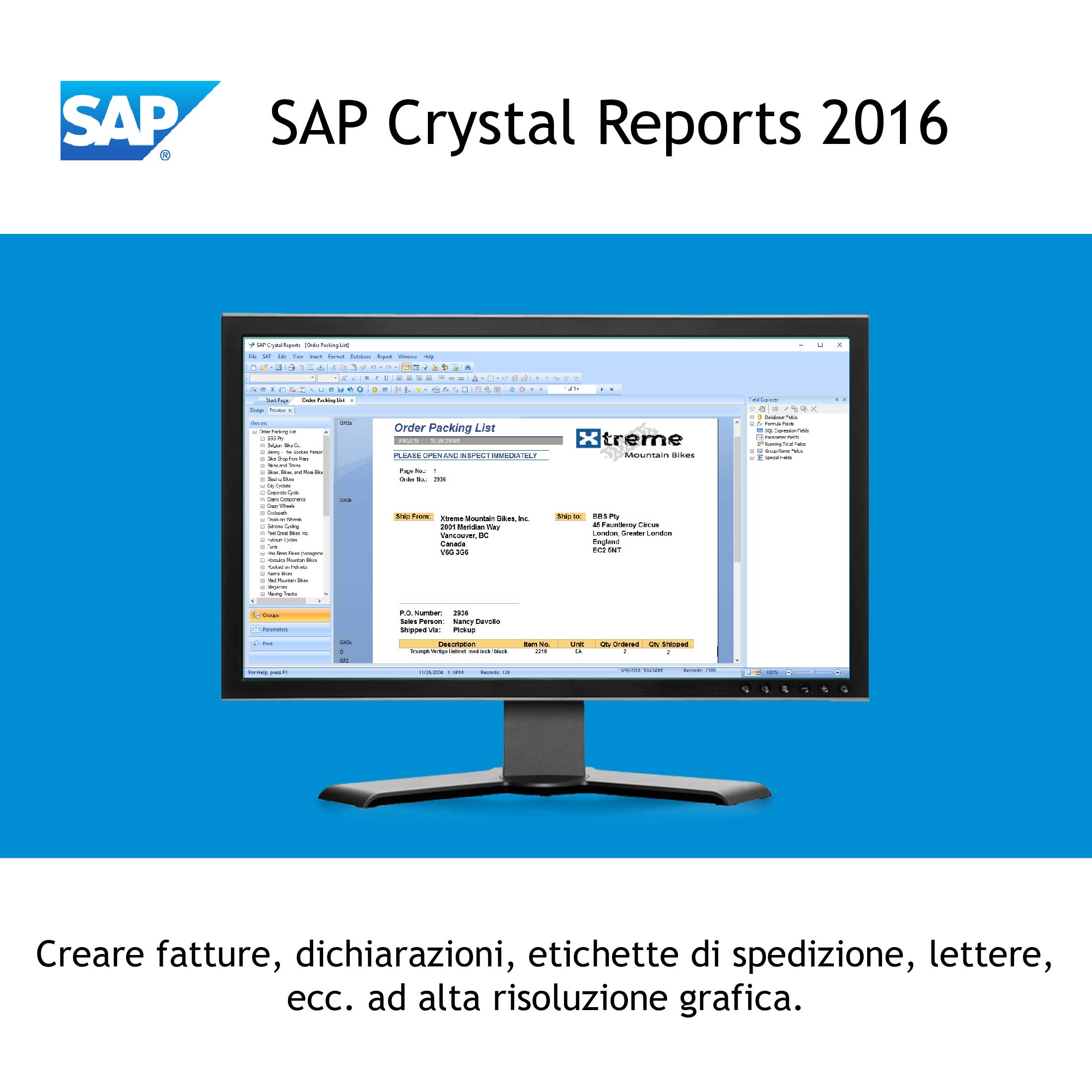 SAP Crystal Reports 2016 Reporting software [32 Bit] [PC Download]