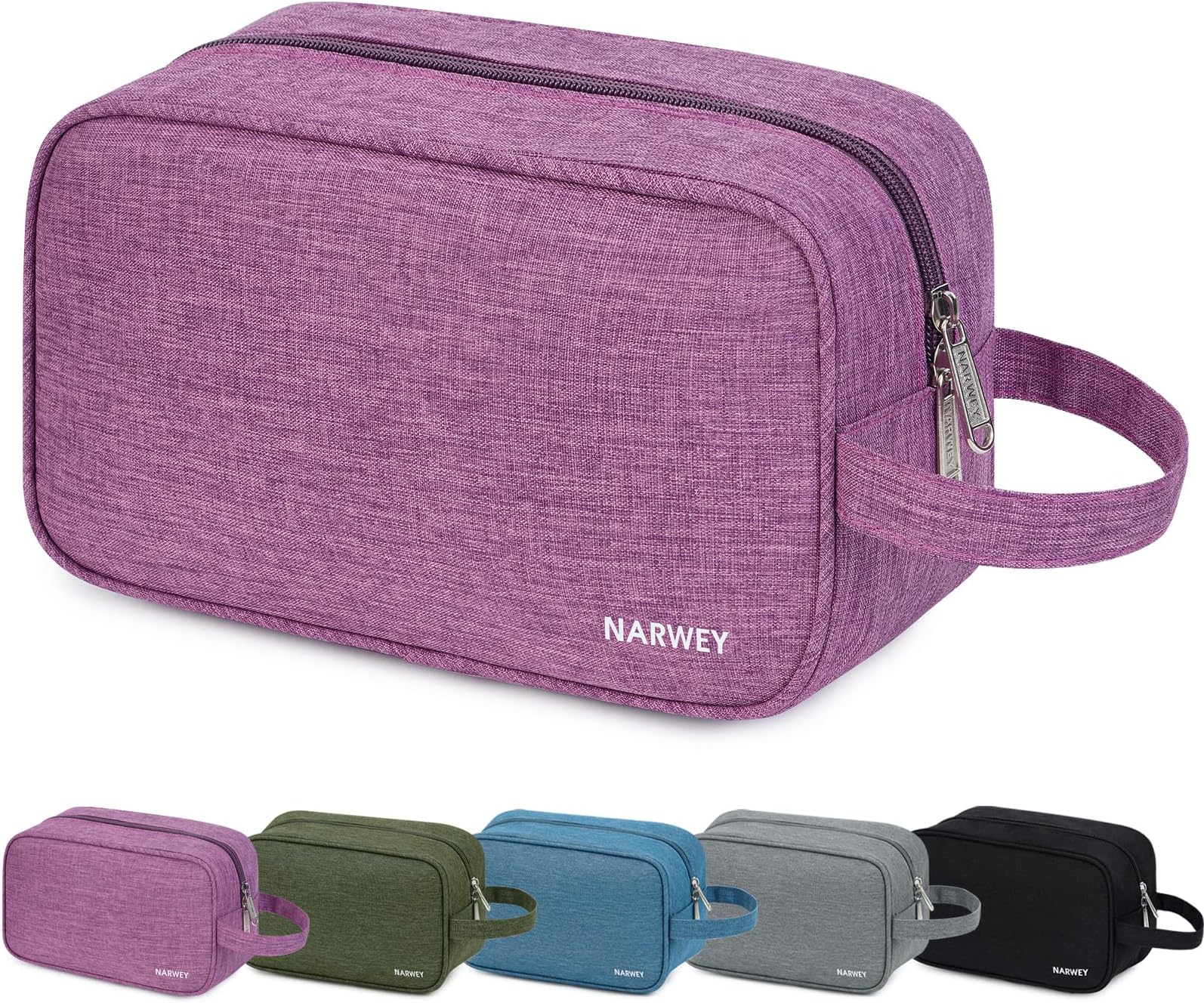 Travel Toiletry Wash Bag for Women Traveling Dopp Kit Makeup Bag Organizer for Toiletries Accessories Cosmetics (Purple)