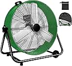 WARMLREC Industrial Fan 24 Inch Heavy Duty Drum 3 Speed 8800 CFM Air Circulation High Velocity Fan For Warehouse, Workshop, Factory, Commercial, Residential and Greenhouse Green