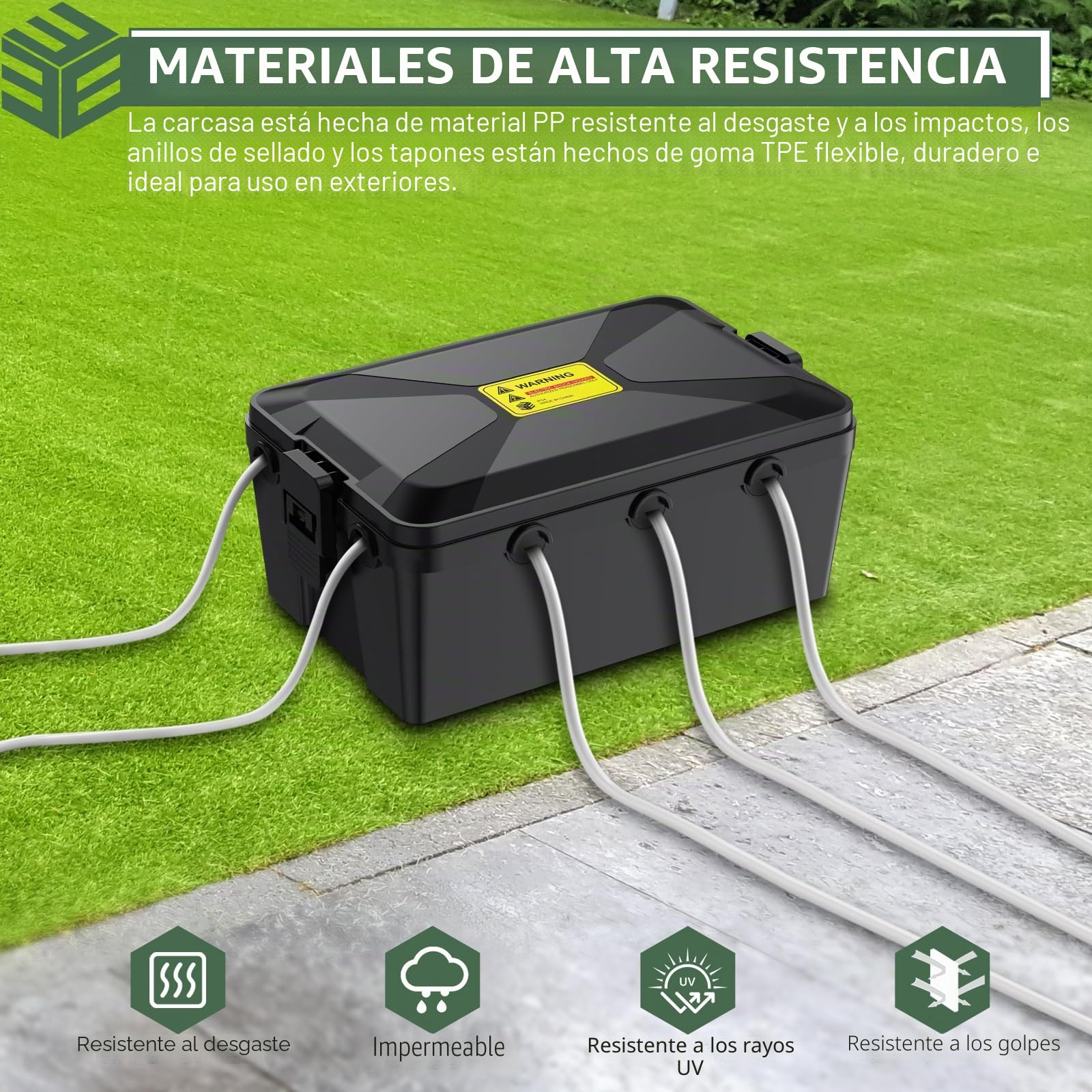 EYPINS Caja Estanca Exterior Eléctrica IP54,Caja Organizador de Cables,Resistente a Impactos y al Agua, Montaje en Pared(30x20x13cm),para Exteriores Festividades y Jardines