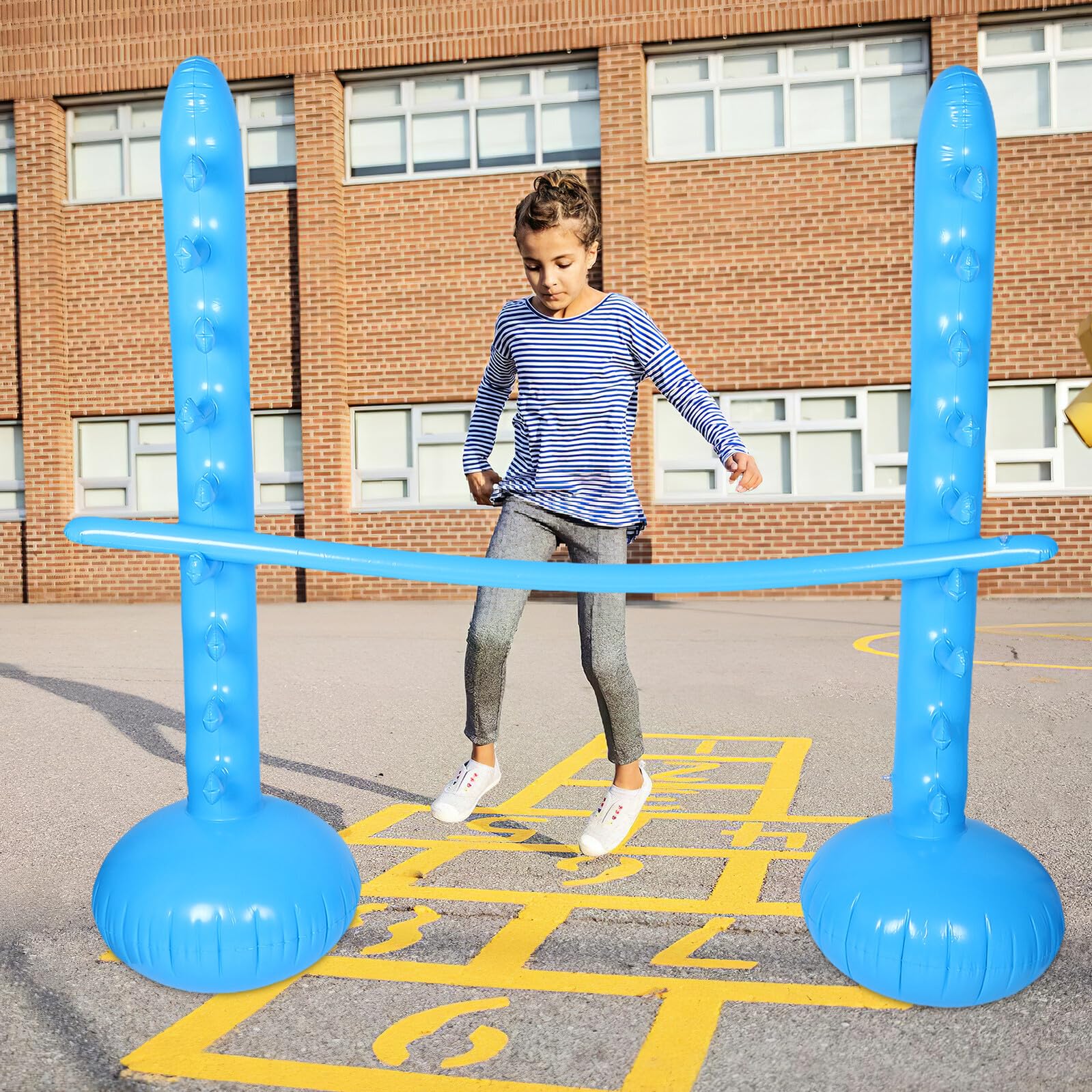 Hohopeti Aufblasbares Limbo Spiel für Stabiles PVC Fördert Koordination und Bewegung Interaktives Outdoor Indoor spiel für Party und Garten Tragbar und Einfach Aufzubauen