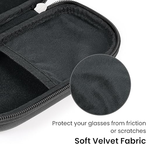 Miniatura 3 de WOMACO Estuche doble para lentes, funda rígida para lentes de 2 París, organizador portátil de viaje doble para lentes de sol para mujeres y hombres