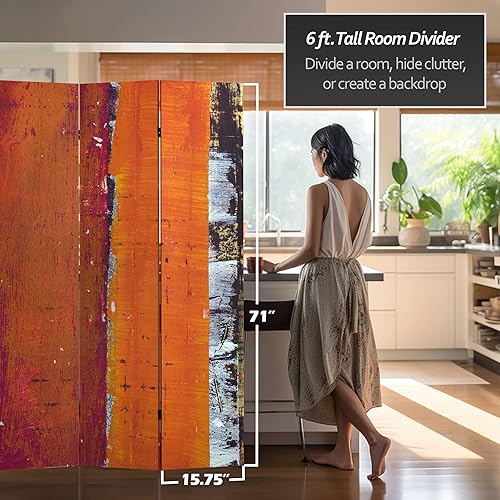 Miniatura 10 de Divisor de habitación de lona de doble cara Tangerine Dream de 6 pies de alto