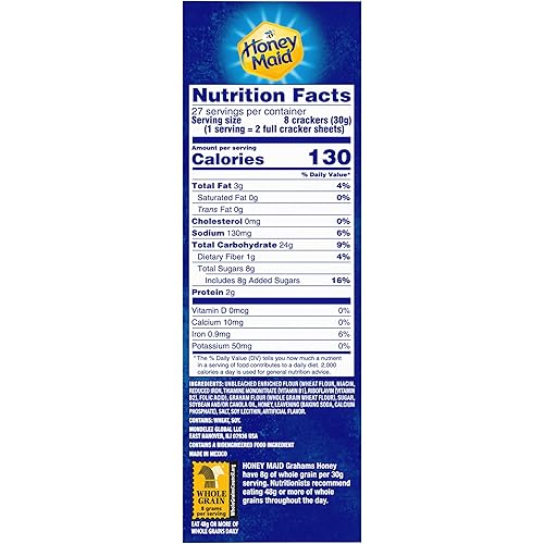 Miniatura 19 de Honey Maid Graham Crackers, tamaño de fiesta, caja de 28.8 onzas