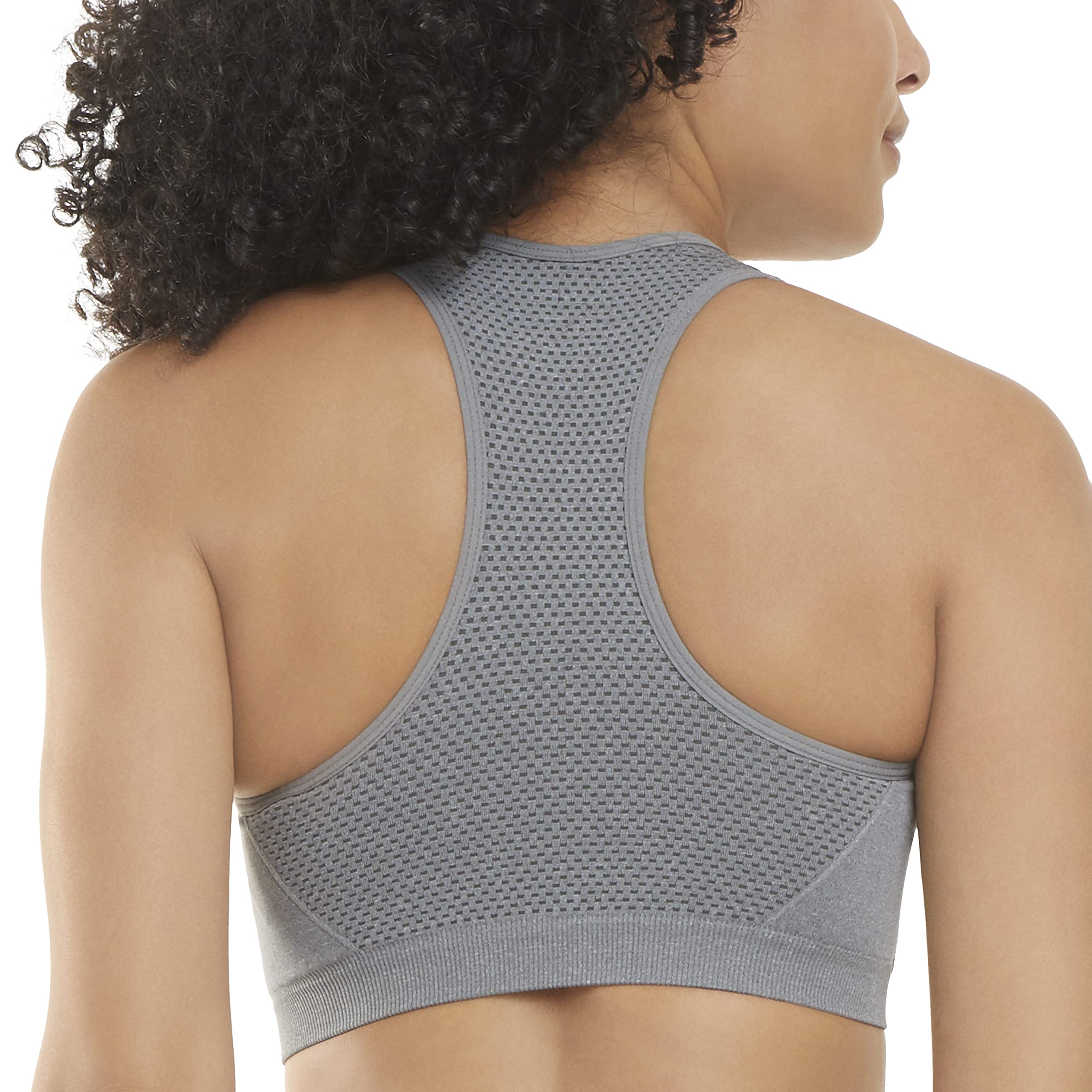 Jockey Damen Mid Impact Removable Cup Seamless Sports Bra Sport-BH (1er Pack)