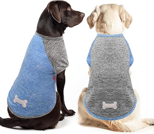 KYEESE Paquete de 2 camisas para perro de secado rápido, transpirables, ligeras, elásticas, protegen contra las colas de zorra, camiseta para perro
