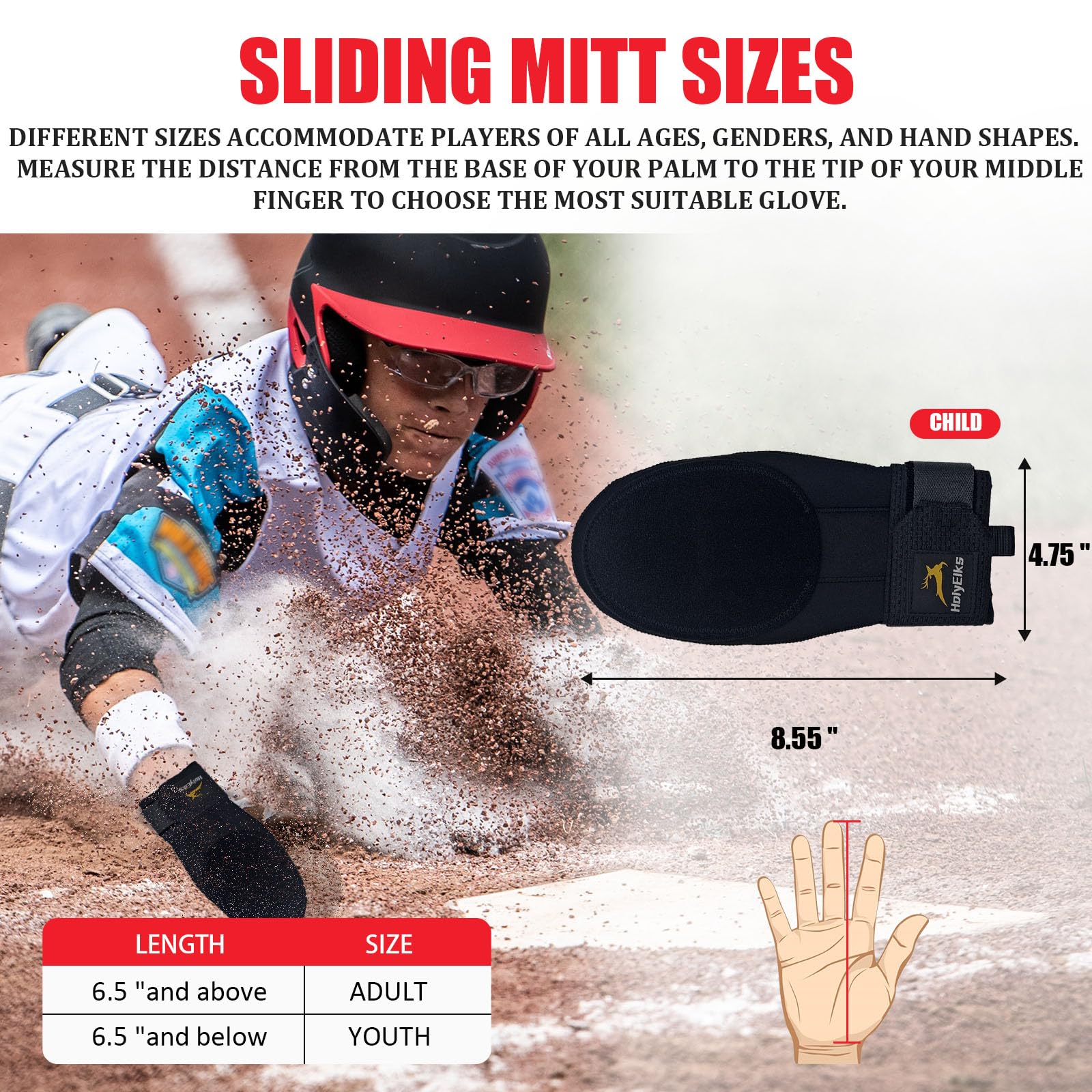 Snapklik.com : Sliding Mitt,Baseball Softball Sliding Glove For Kid ...