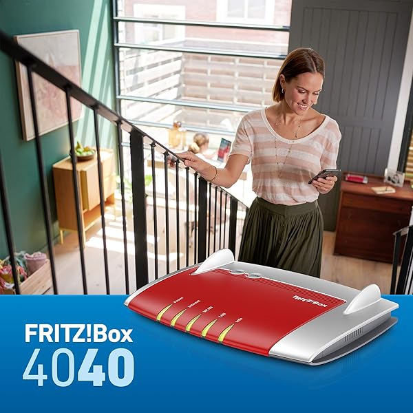 AVM FRITZBox 4040 Router Wireless Modem via cavo DSL fibra doppia WLAN AC N Media Server Importato da Germania