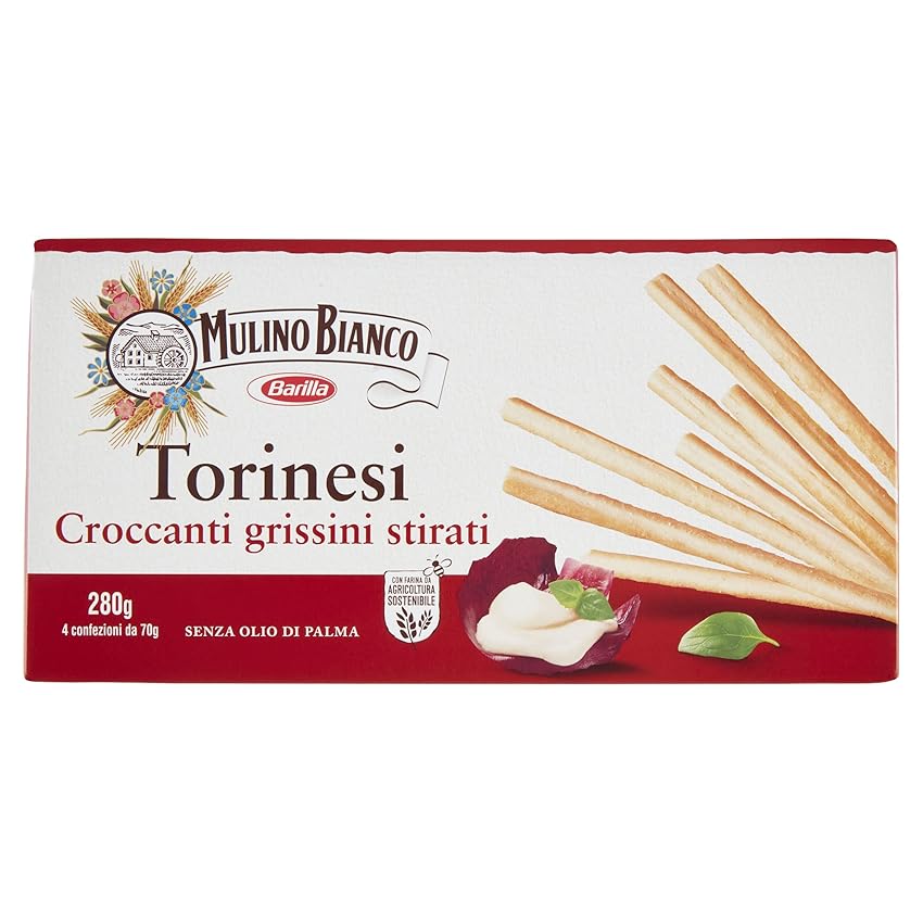 Mulino Bianco Grissini Torinesi Croccanti, Snack Salato per La Merenda, 280g