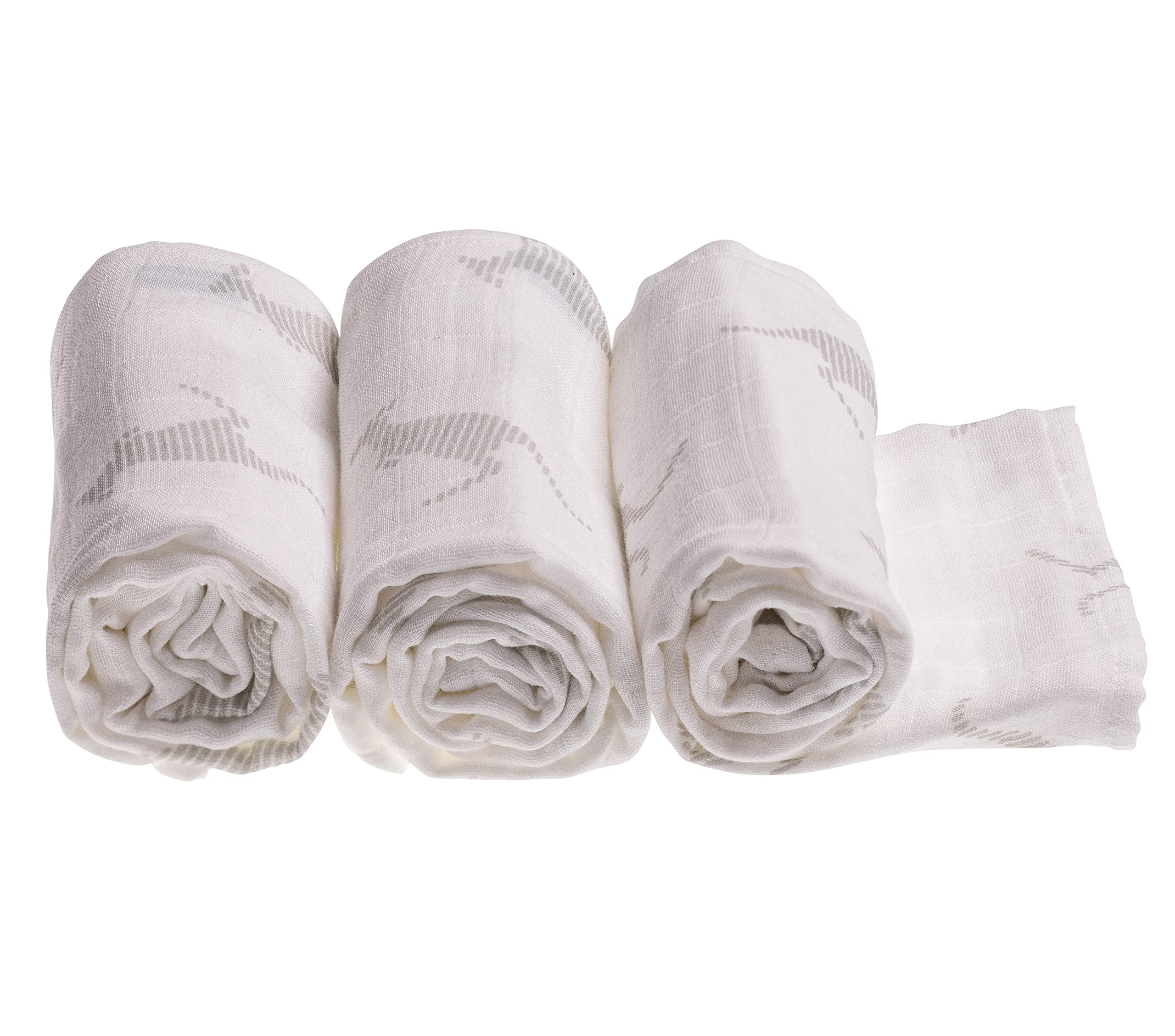 Teli Mussole Oekotex Neonato 70 x 70 cm Confezione da 3 Grey Kanga