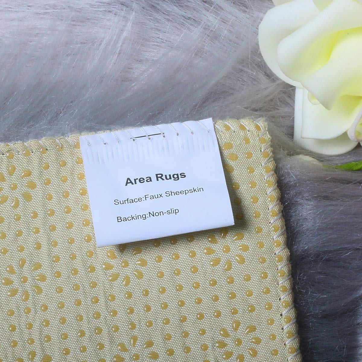 HEQUN Faux pelliccia di agnello di pecora tappeto, pelliccia sintetica decorativa Soffice Pelliccia di agnello imitazione Tappeto Longhair effetto pelliccia divano letto(80 X180 CM, Grigio)