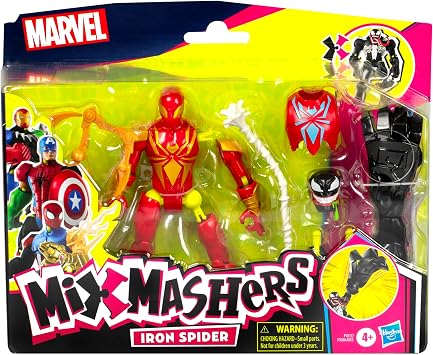 MixMashers Marvel Iron Spider Özel Spider-Man Karıştır ve Eşleştir Deluxe Aksiyon Figürü ve Aksesuarları