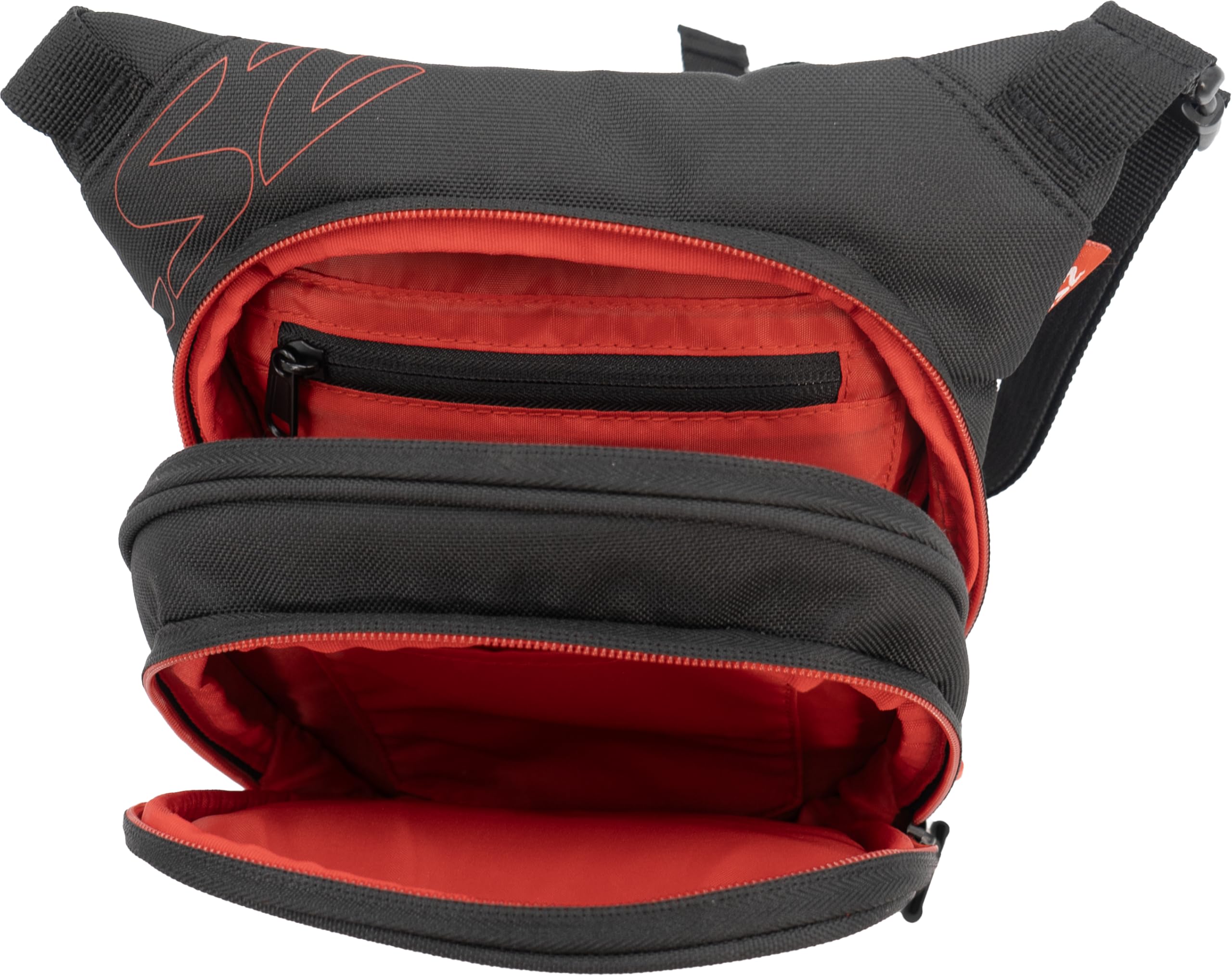 LS2 Freedom Sac de jambe 2L Noir Sac banane Moto avec bandoulière réglable, Noir , 2.5 Litri, tactique