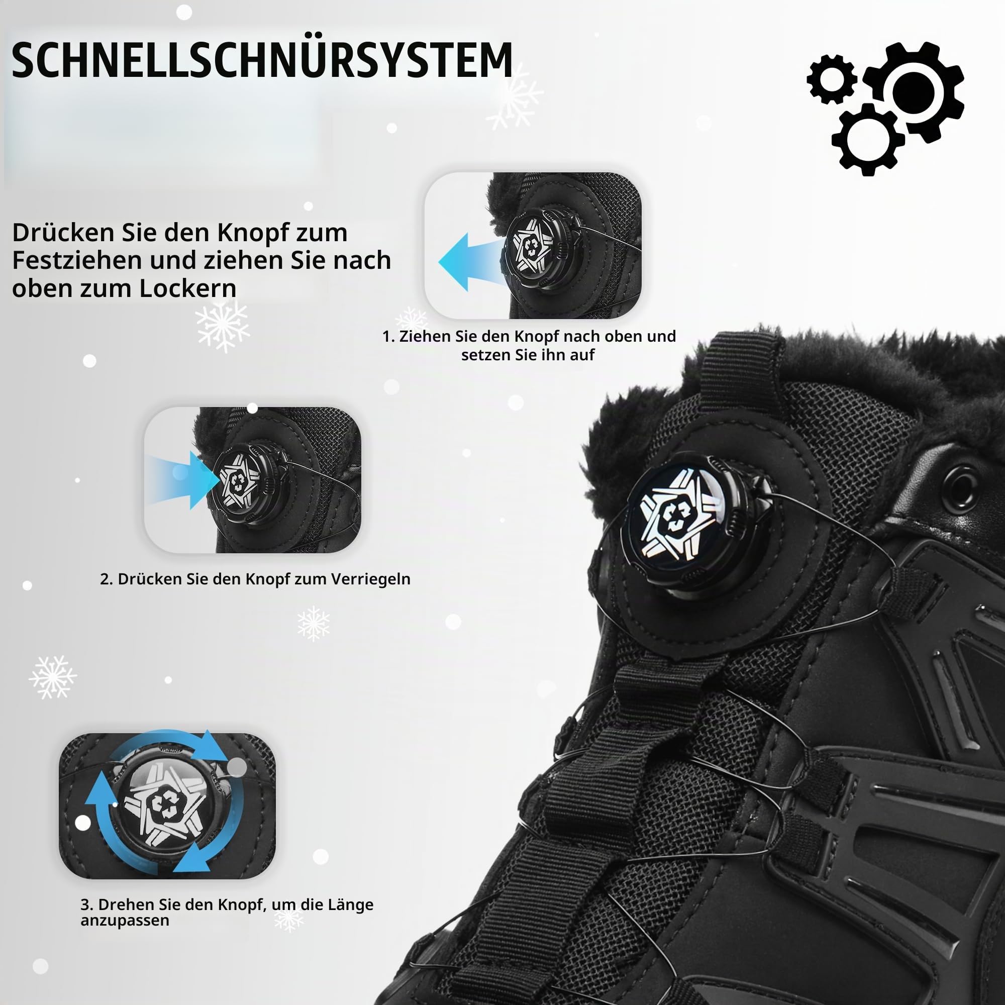 Arbeitsschuhe Winter Warm Sicherheitsstiefel Leicht Herren Damen
