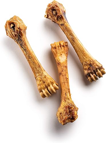 Miniatura 2 de Jack&Pup - Espinilleras de 8 a 11 pulgadas para perros grandes  Huesos de perro tostados, salados y grandes para masticadores agresivos (3 huesos)