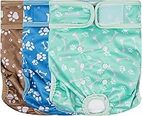Vista 30 de wegreeco Pañales lavables para perras, pañales reutilizables altamente absorbentes para perritas en celo para el ciclo de calor, paquete de 3