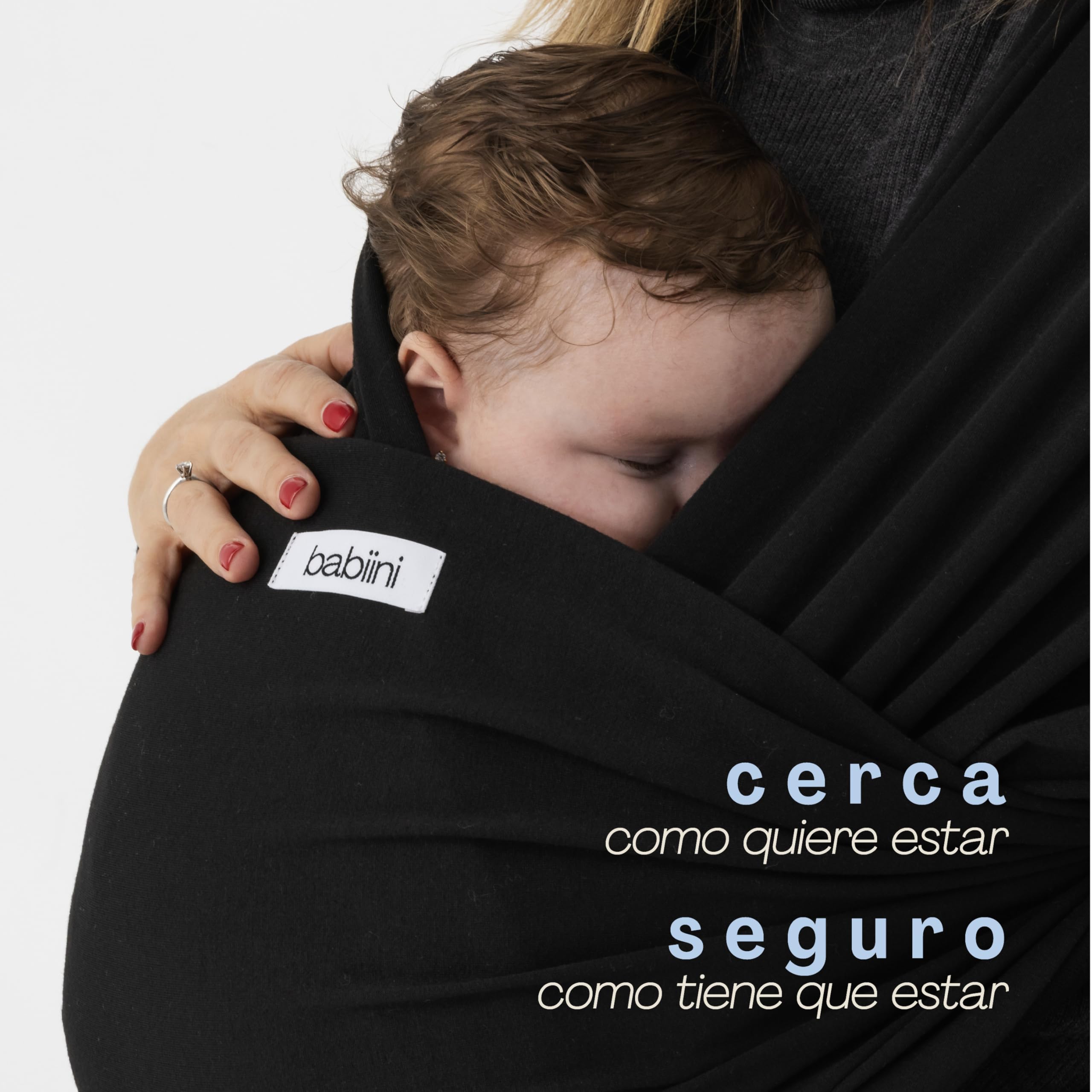 Fular Portabebés Recién Nacidos, Ajustable y Elástico, Ergonómico y Transpirable, Ideal para Porteo de Bebés de 3.2kg - 12kg – Fácil de usar, Manos Libres y Lavable a Máquina